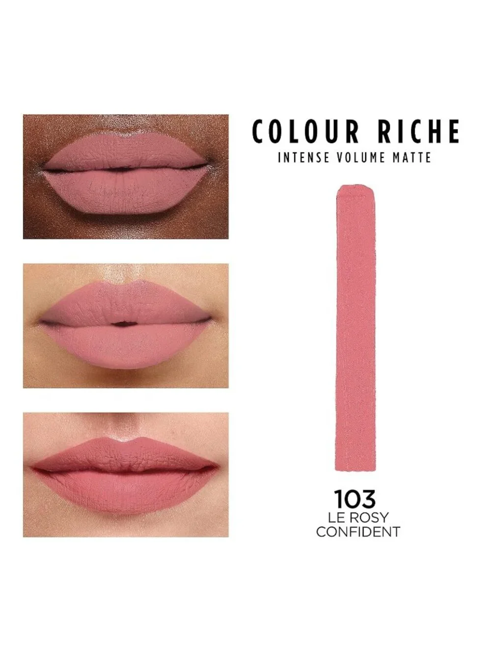 L'Oréal Paris Le Rosy Confident Riche Intense Volume Matte Longwear Lipstick